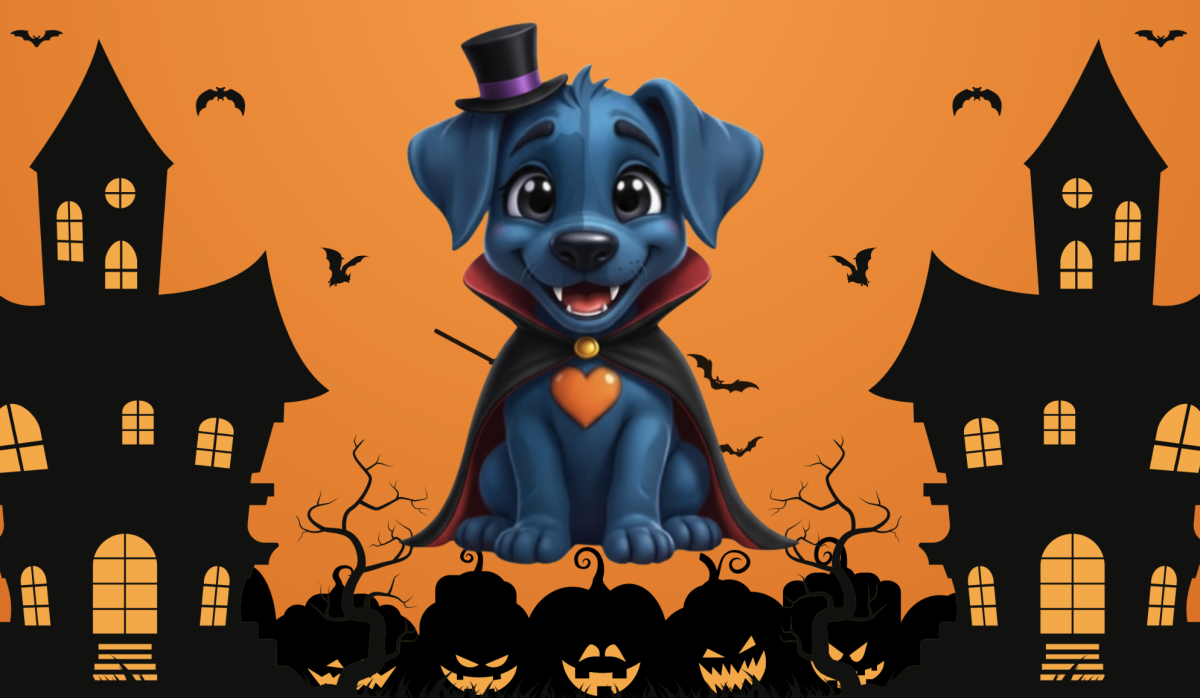 Banner for Halloween dog walking event